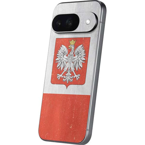 Poland Flag Distressed Google Pixel 9 Skin